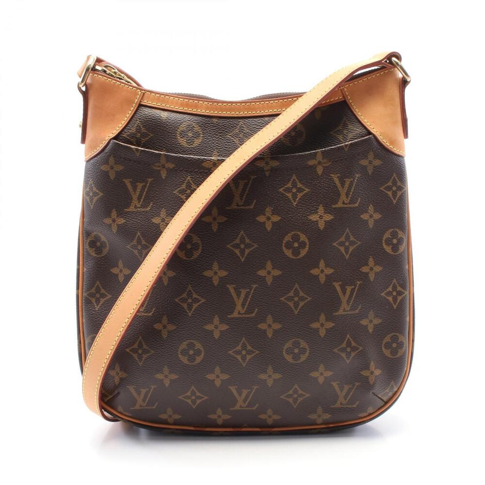 Louis Vuitton Odeon Shoulder Bag Canvas Leather Monogram Brown